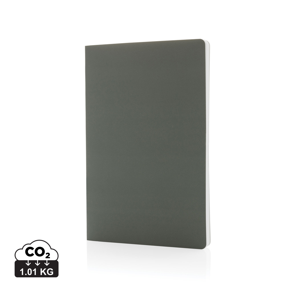 Carnet A5 publicitaire en papier minéral Vert 